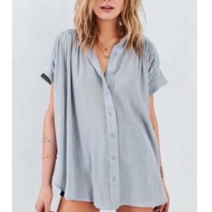 Urban Outfitters drapey button down collarless